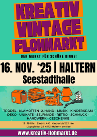 Werbeplakat Kreativ-Vintage Flohmarkt