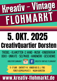 Werbeplakat Kreativ-Vintage Flohmarkt